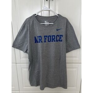 Nike Shirt Tee Men Blue Short Sleeve Air Force Active Wear Fitness XXL